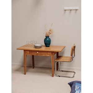 Table de ferme en bois clair n°448