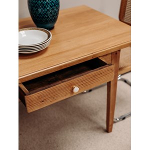 Table de ferme en bois clair n°448