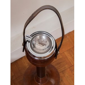 Cendrier en bois massif et cuir n°44