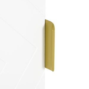 Armoire murale de salle de bain poignée métal doré mdf blanc