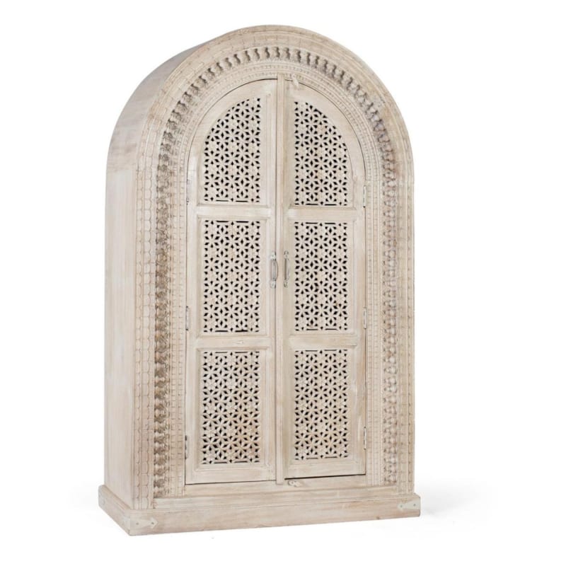 Armoire 2 portes bois blanc - olénie