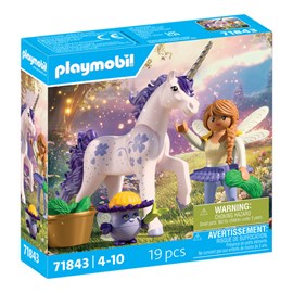 Licorne lavande porte bonheur avec fée