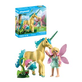 Licorne fleur de soleil avec fée