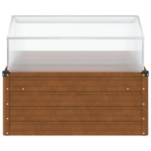 Jardinière bac lit surélevé plantes fleurs terrasse 100 x 100 x 7767 cm marron