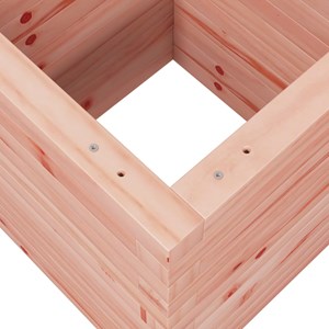 Jardinière bac lit surélevé plantes fleurs terrasse 40 x 40 x 46 cm bois marron