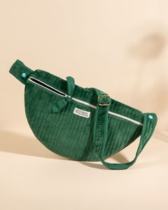 Sac banane à langer kimi velour emeraude