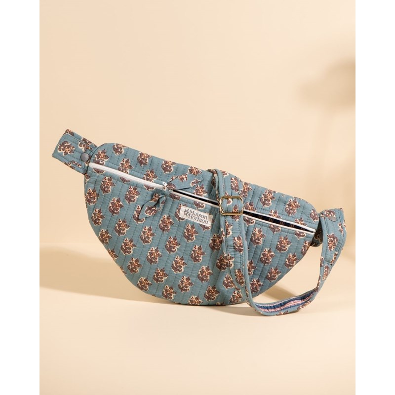Sac banane à langer kimi lys bleu jean