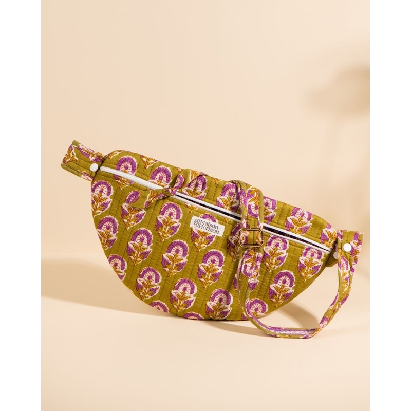 Sac banane à langer kimi kaki violet