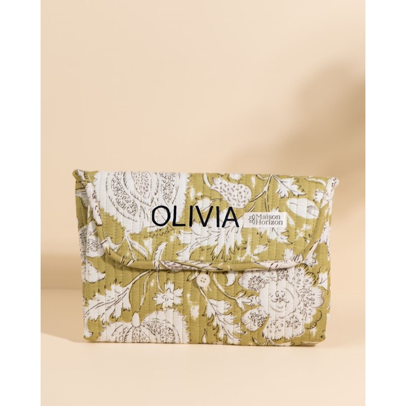 Matelas à langer de voyage wulan light kaki floral