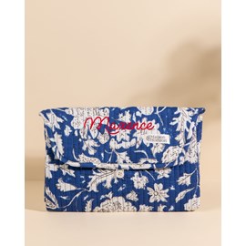 Matelas à langer de voyage wulan bleu imperial floral