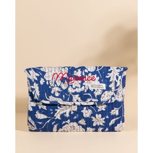 Matelas à langer de voyage wulan bleu imperial floral