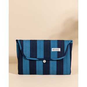 Matelas à langer de voyage wulan rayures ultra bleu