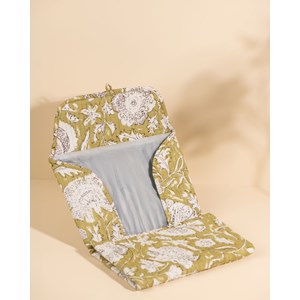 Couverture de carnet noi rayures vert olive