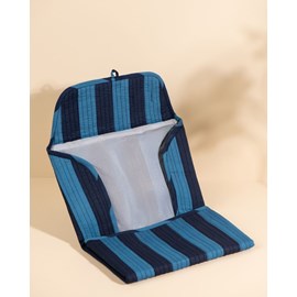 Couverture de carnet noi  rayures ultra bleu