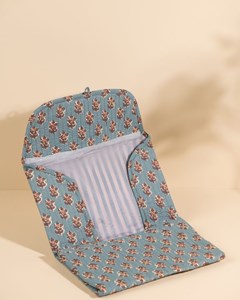 Couverture de carnet noi bleu imperial floral