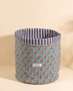 Panier de rangement décoratif manila lys bleu jean