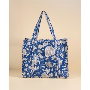 Sac cabas réversible deepa bleu imperial floral