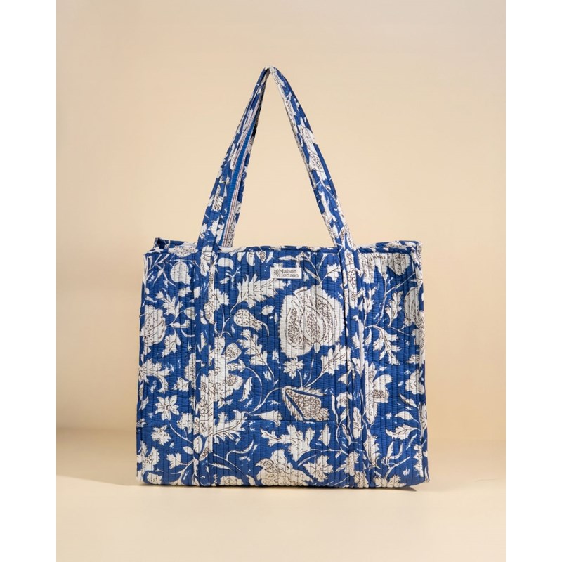 Sac cabas réversible deepa bleu imperial floral
