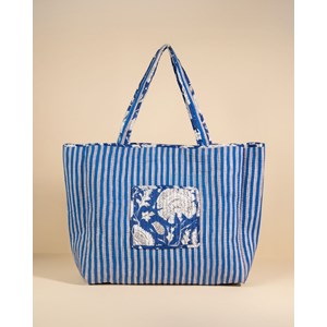 Sac cabas réversible deepa bleu imperial floral