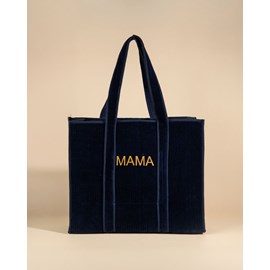 Sac cabas réversible deepa velours bleu nuit