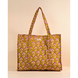 Sac cabas réversible deepa kaki violet