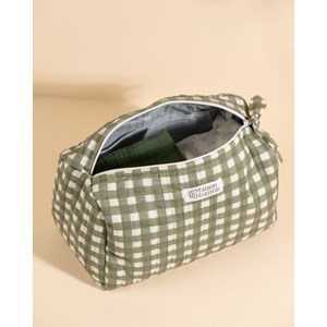 Trousse de toilette banita vichy kaki