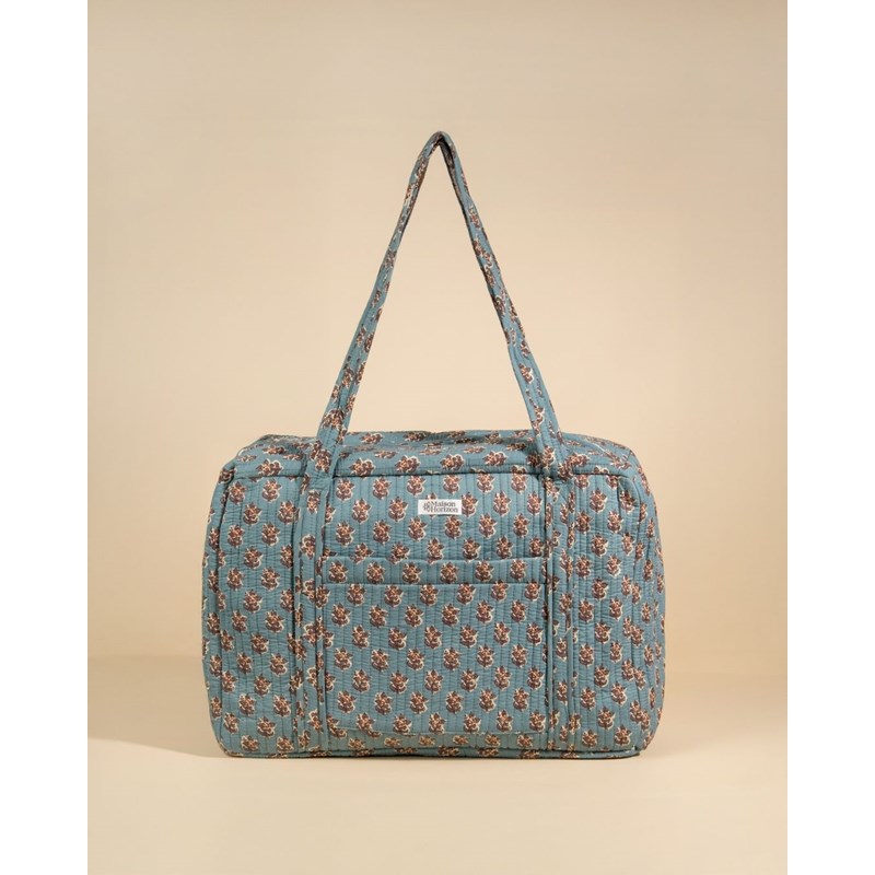 Sac week-end ou à langer lola lys bleu jean