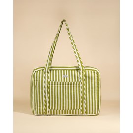Sac week-end ou à langer lola rayures vert olive