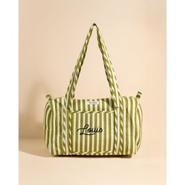 Sac à langer ou de journée sunee rayures vert olive