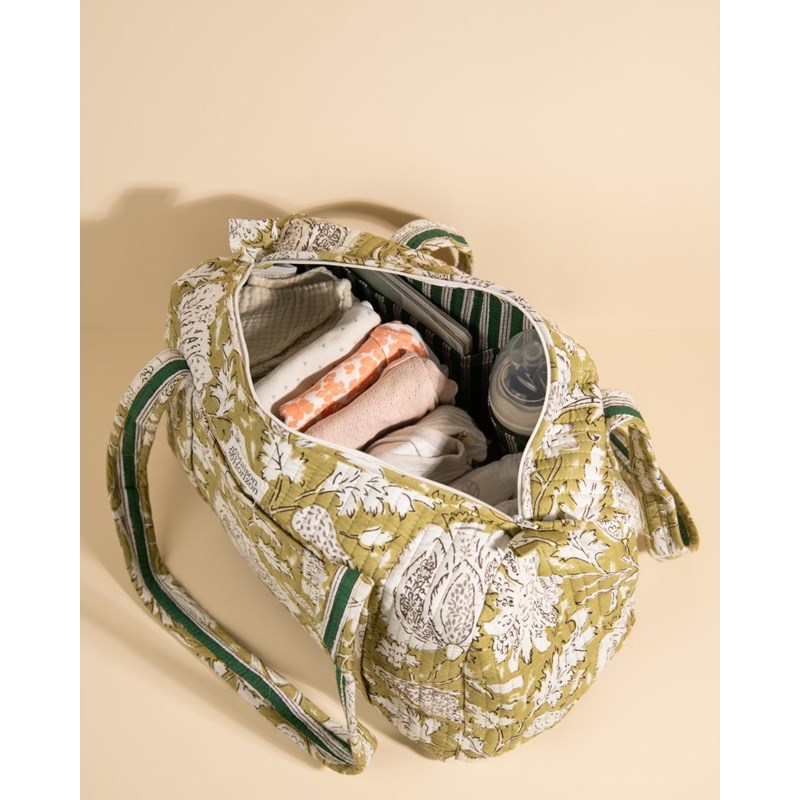 Sac à langer ou de journée sunee light kaki floral