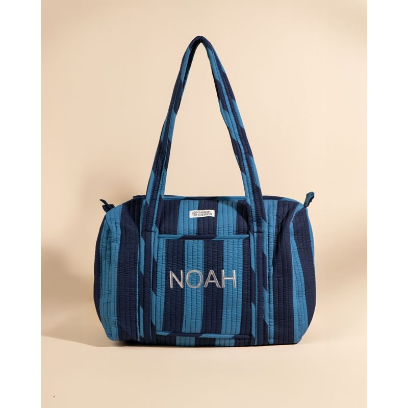 Sac à langer ou de journée sunee rayures ultra bleu