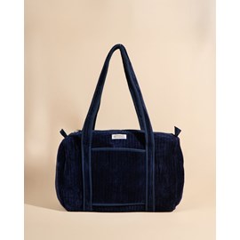 Sac à langer ou de journée sunee velour bleu nuit