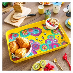 Plateau de service  jaune