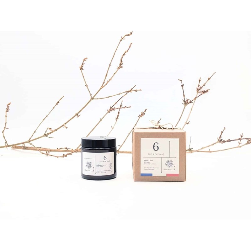 Bougie apothicaire 100g fleur de tiaré 6