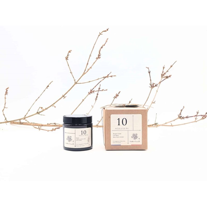 Bougie apothicaire 100g aiguille de pin 10