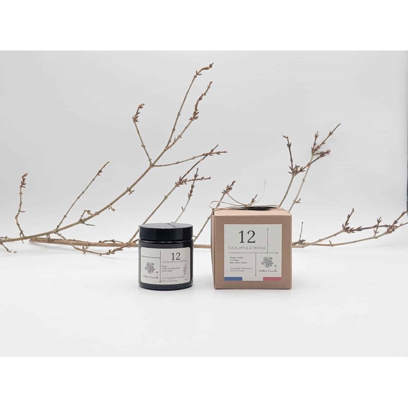Bougie apothicaire 100g eucalyptus orange 12