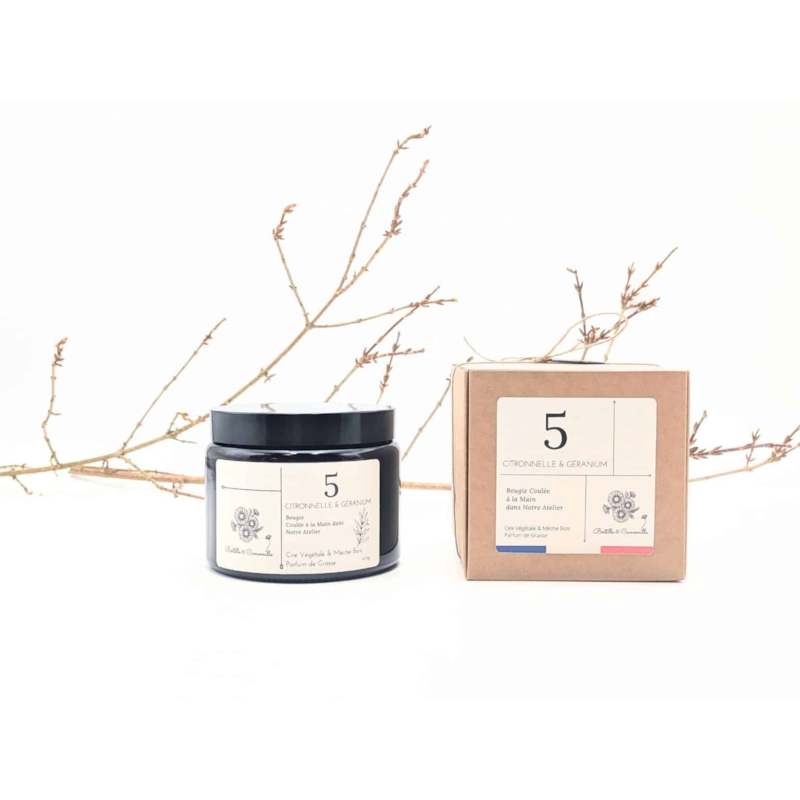 Bougie apothicaire 470g citronnelle géranium 5