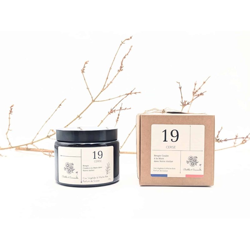 Bougie apothicaire 470g cerise 19