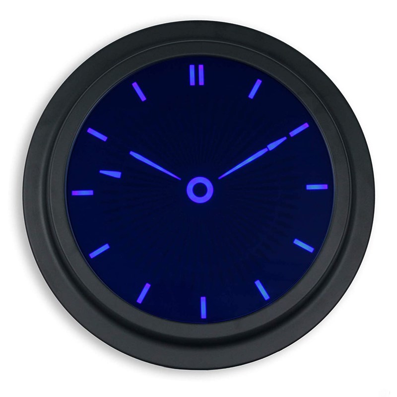 Horloge murale digitale led 35,5 cm - éclairage bleu moderne et silencieux