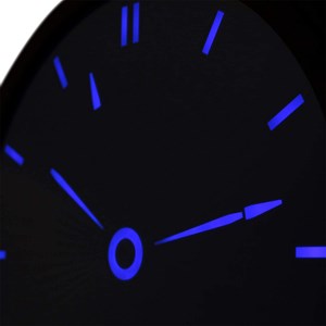 Horloge murale digitale led 35,5 cm - éclairage bleu moderne et silencieux