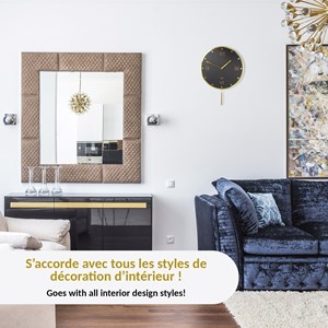 Horloge murale à balancier chiffres romains vintage