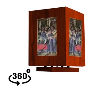 Porte photos 360 bois massif rotation 360° 5 classeurs 100 photos
