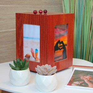 Porte photos 360 bois massif rotation 360° 5 classeurs 100 photos