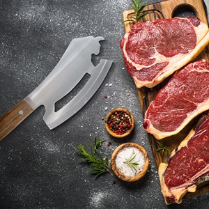 Couteau de chef taurus lame acier inox 30cr13 manche bois massif