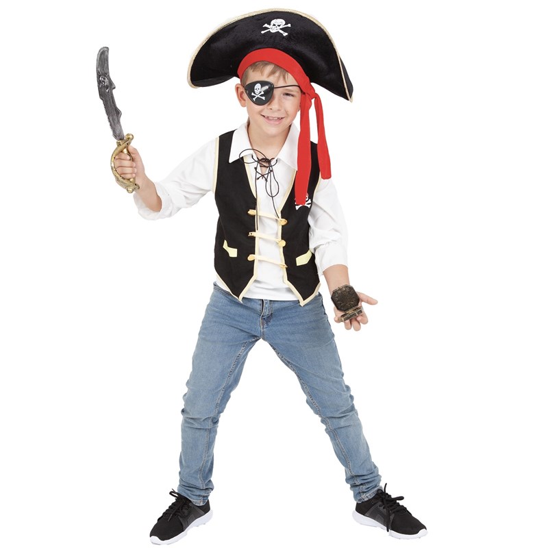 Top et accessoires pirate 5-8 ans