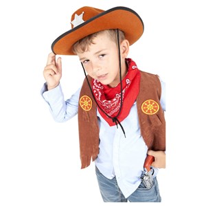 Top et accessoires cowboy 5-8 ans