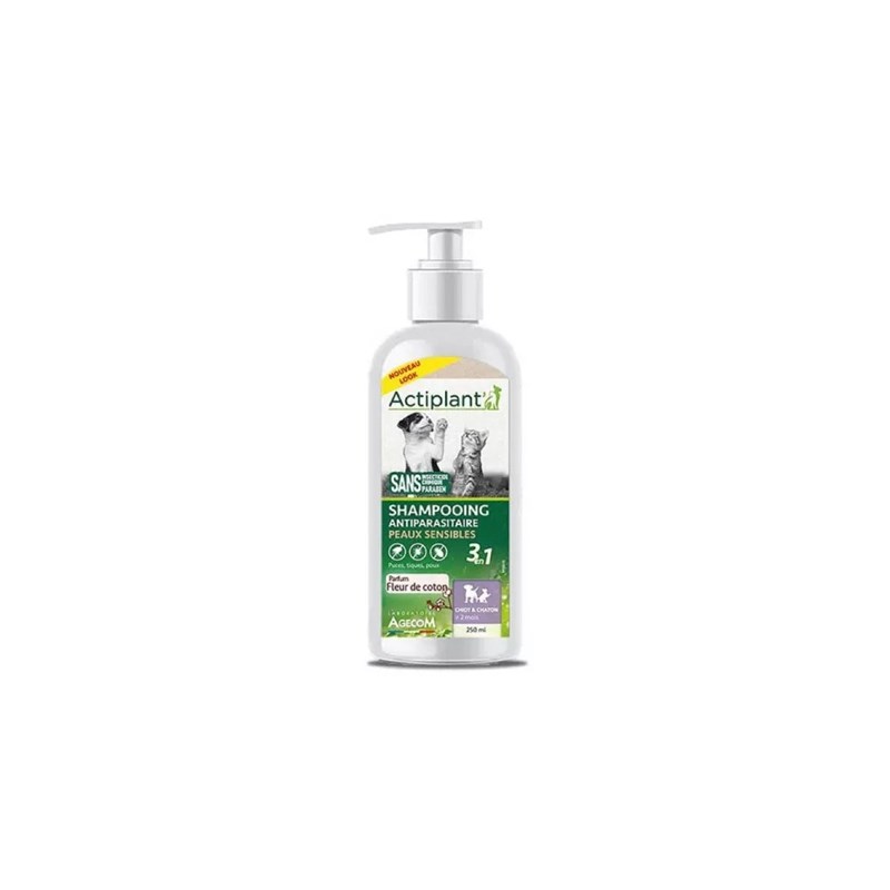 Agecom - Shampooing 3 en1 chiot chaton - actiplant'