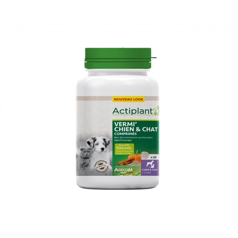 Vermi' chien et chat - actiplant' - laboratoire agecom