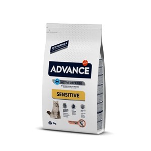 Croquettes chat adult sensitive saumon riz - advance
