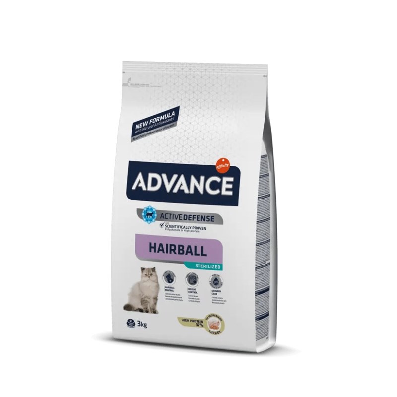 Croquettes chat adult sterilized hairball - advance